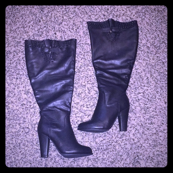 torrid Shoes - Brand New🖤 Torrid High Heeled Studded Wide Calf